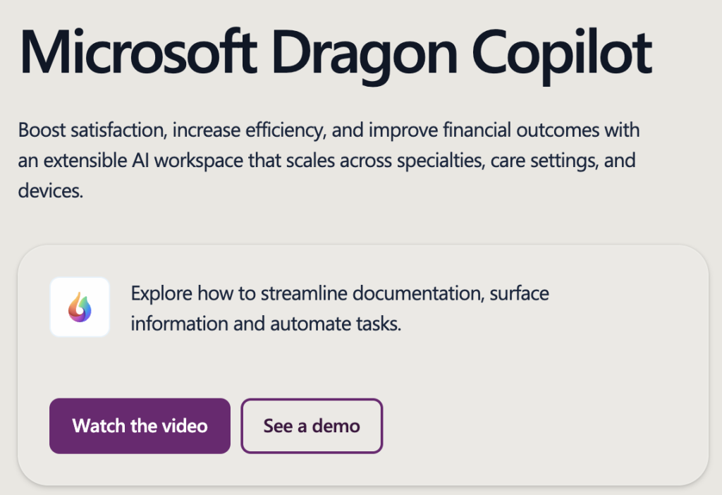 MS Dragon CoPilot See Demo